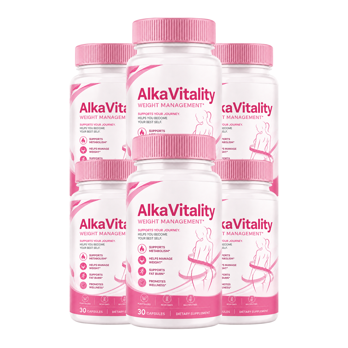 AlkaVitality supplement six-bottle package